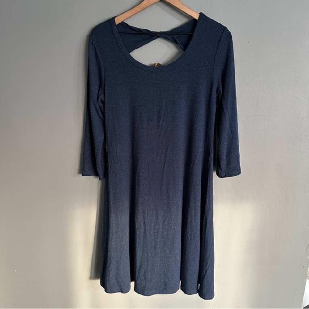 Mix by 41 Hawthorn Daniela Back Detail Knit Dress | Blue‎